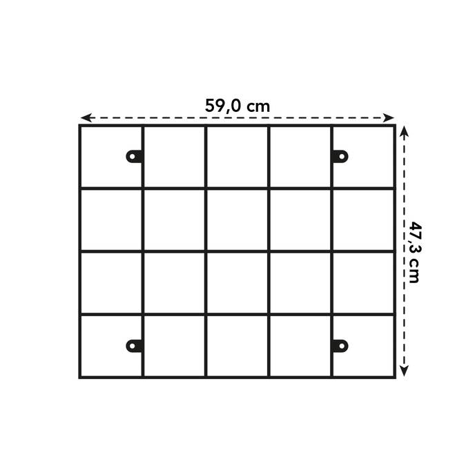 loft urban green wall rek 59cm living black